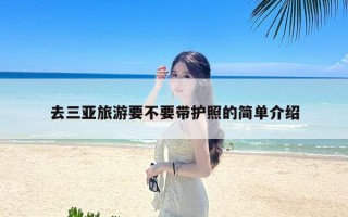 去三亚旅游要不要带护照的简单介绍