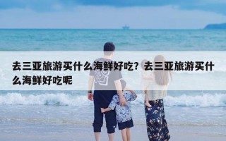 去三亚旅游买什么海鲜好吃？去三亚旅游买什么海鲜好吃呢