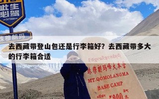 去西藏带登山包还是行李箱好？去西藏带多大的行李箱合适