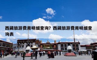 西藏旅游费用明细查询？西藏旅游费用明细查询表