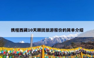 携程西藏10天跟团旅游报价的简单介绍