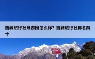 西藏旅行社导游团怎么样？西藏旅行社排名前十