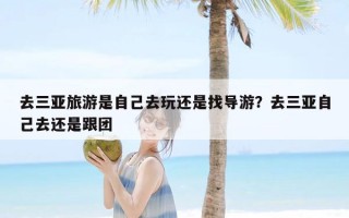 去三亚旅游是自己去玩还是找导游？去三亚自己去还是跟团