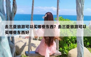 去三亚旅游可以买哪些东西？去三亚旅游可以买哪些东西好