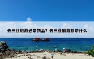 去三亚旅游必带物品？去三亚旅游都带什么