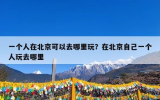 一个人在北京可以去哪里玩？在北京自己一个人玩去哪里