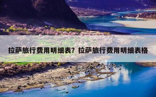 拉萨旅行费用明细表？拉萨旅行费用明细表格