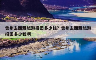 贵州去西藏旅游报团多少钱？贵州去西藏旅游报团多少钱啊