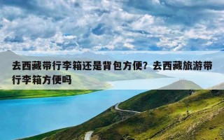 去西藏带行李箱还是背包方便？去西藏旅游带行李箱方便吗